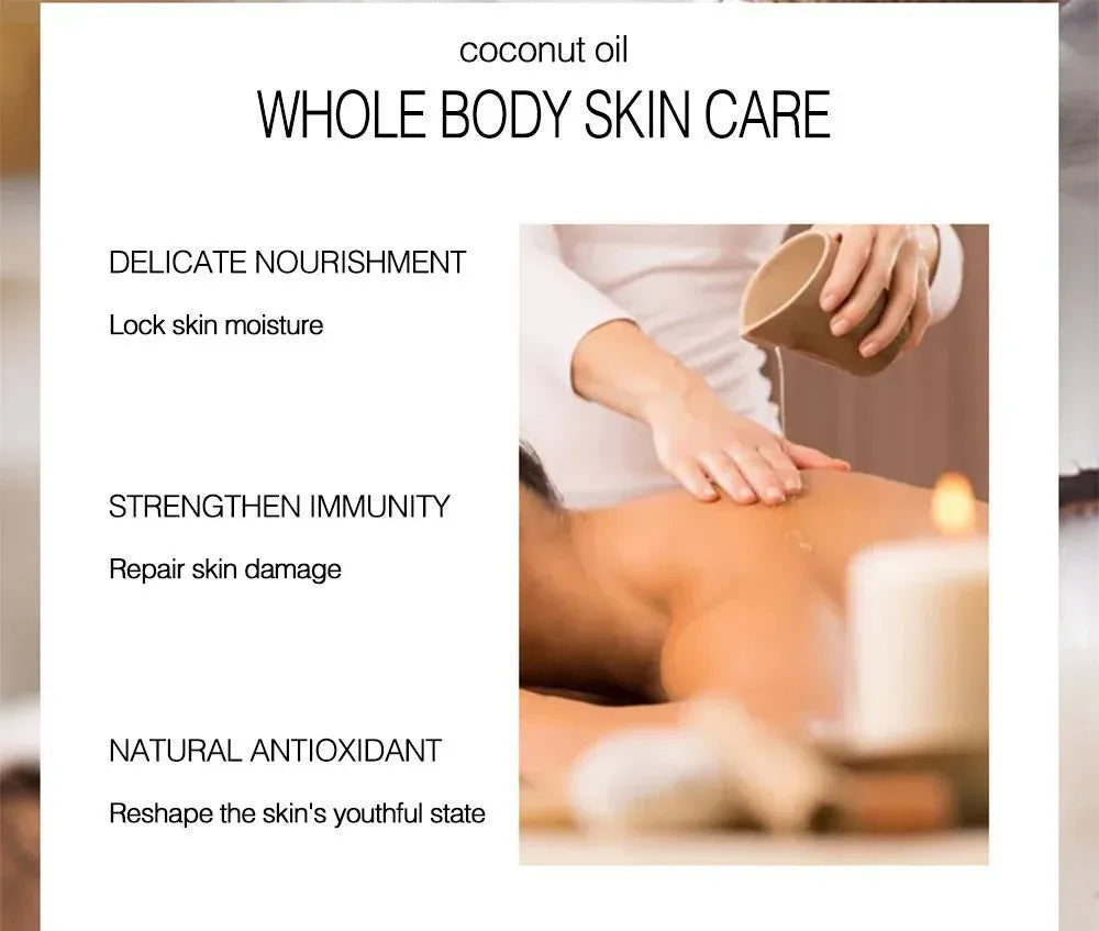 Coconut Body Care Massage Essential Oil 100ml Dubai UAE nourishing massage oil for deep hydration relaxation and silky smooth skin