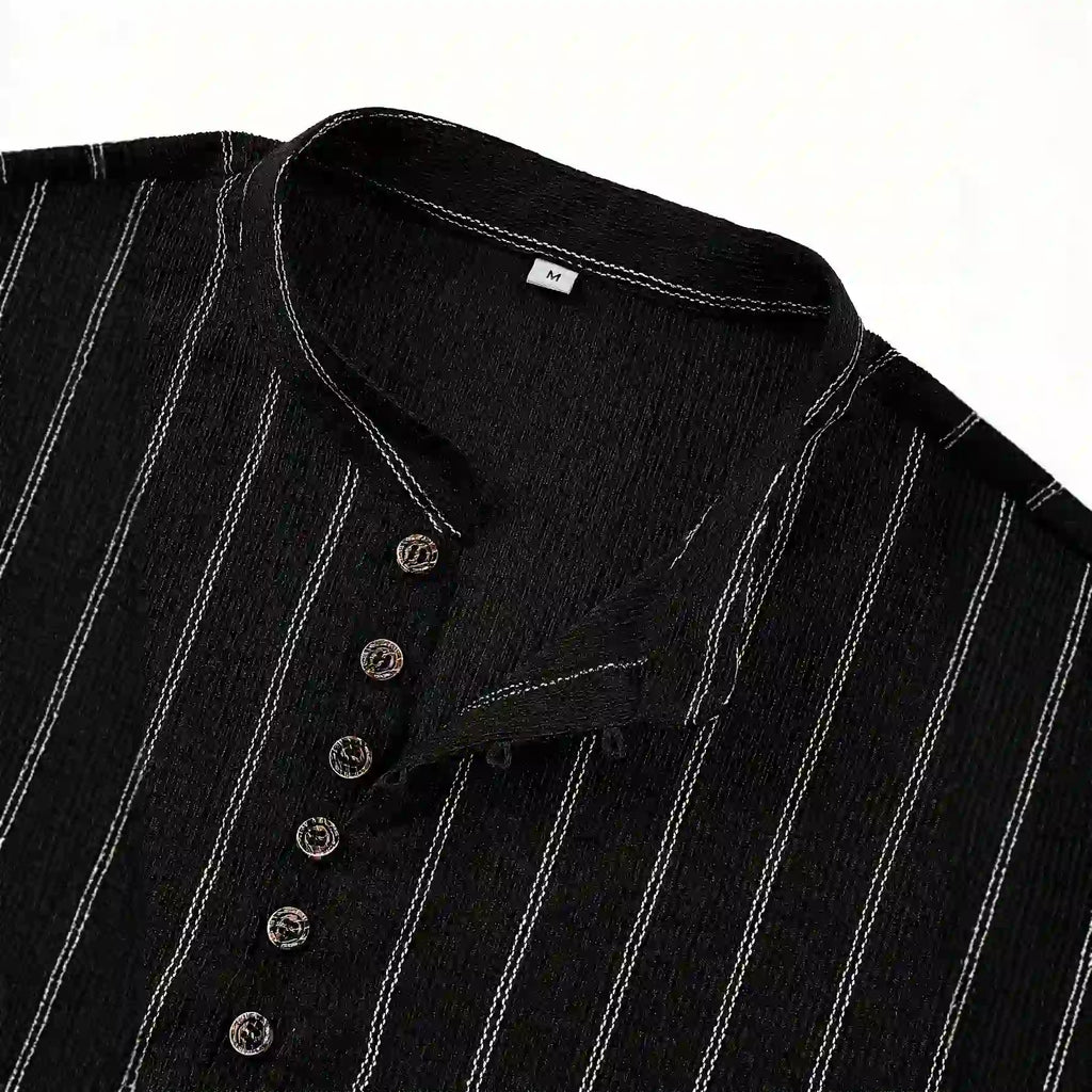 Black Striped Slim Fit Long Sleeve Top Dubai UAE women's black striped slim fit long sleeve top for casual wear office outfits and everyday fashion