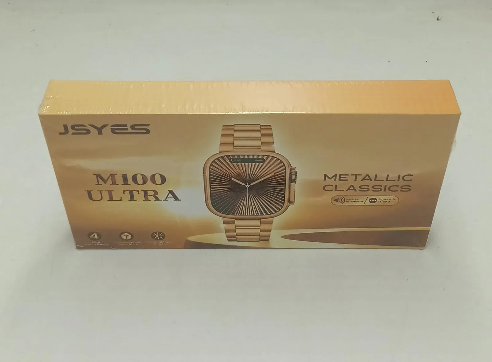 Gold Ultra Smart Watch with Premium Metal Strap & HD Touch Display | Emirasouq