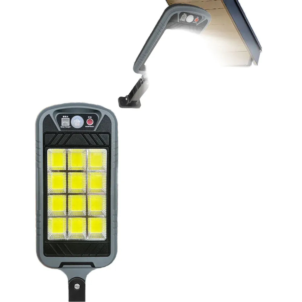 COB Solar Sensor Light 144 LED with Remote Dubai UAE outdoor solar security light with 144 LED motion sensor and remote control