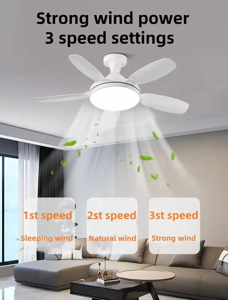 Torima LED Socket Fan Light 50W Ceiling Fan Lamp Dubai UAE energy efficient LED ceiling fan light with bright illumination and cooling airflow