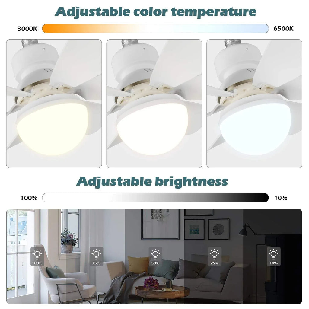 Flower Ceiling Fan Light with E27 Screw Base Dubai UAE modern ceiling fan light with E27 screw base for bright lighting and efficient cooling