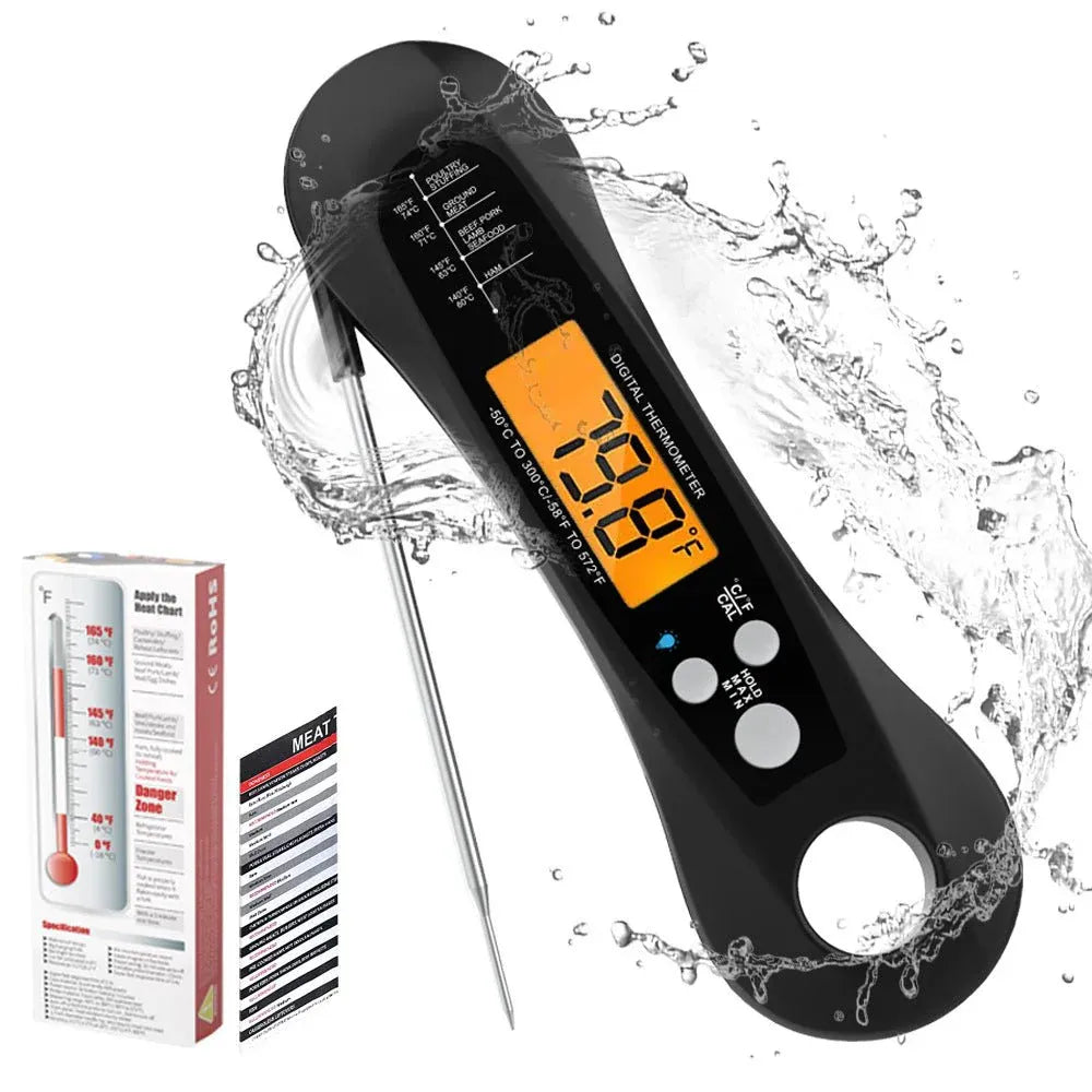 Waterproof Digital Folding Kitchen Thermometer Dubai UAE instant read food thermometer for cooking grilling baking BBQ and kitchen temperature measurement
