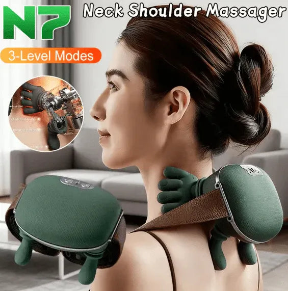 Shoulder and Neck Kneading Massager Dubai UAE electric shoulder and neck massager with deep kneading massage for muscle relaxation home office and travel