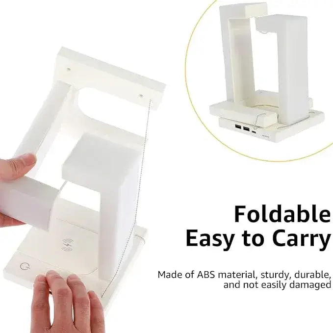 LevitaGlow Floating LED Desk Lamp with Wireless Charger & USB Hub | Emirasouq