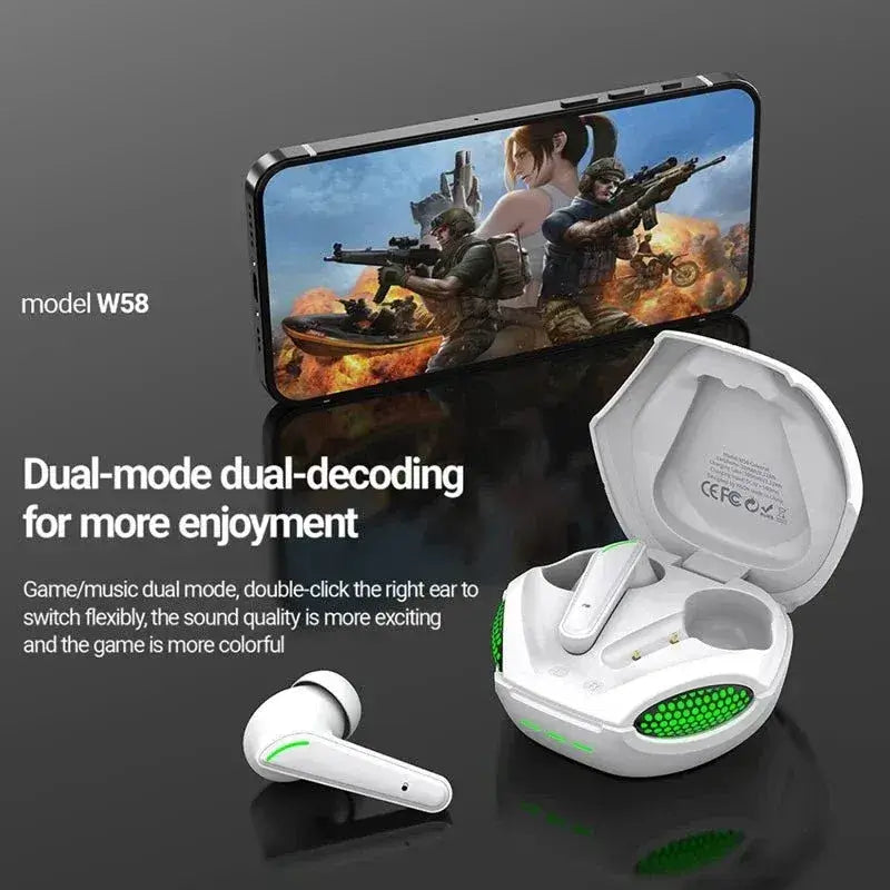 W58 Wireless Gaming Earbuds with Low-Latency HiFi Stereo Sound & Bluetooth 5.1 Connectivity | Emirasouq