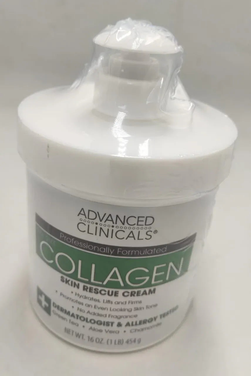 Advanced Clinicals Collagen Skin Rescue Cream 454g Dubai UAE collagen body cream for deep hydration firm looking skin and daily moisturizing care
