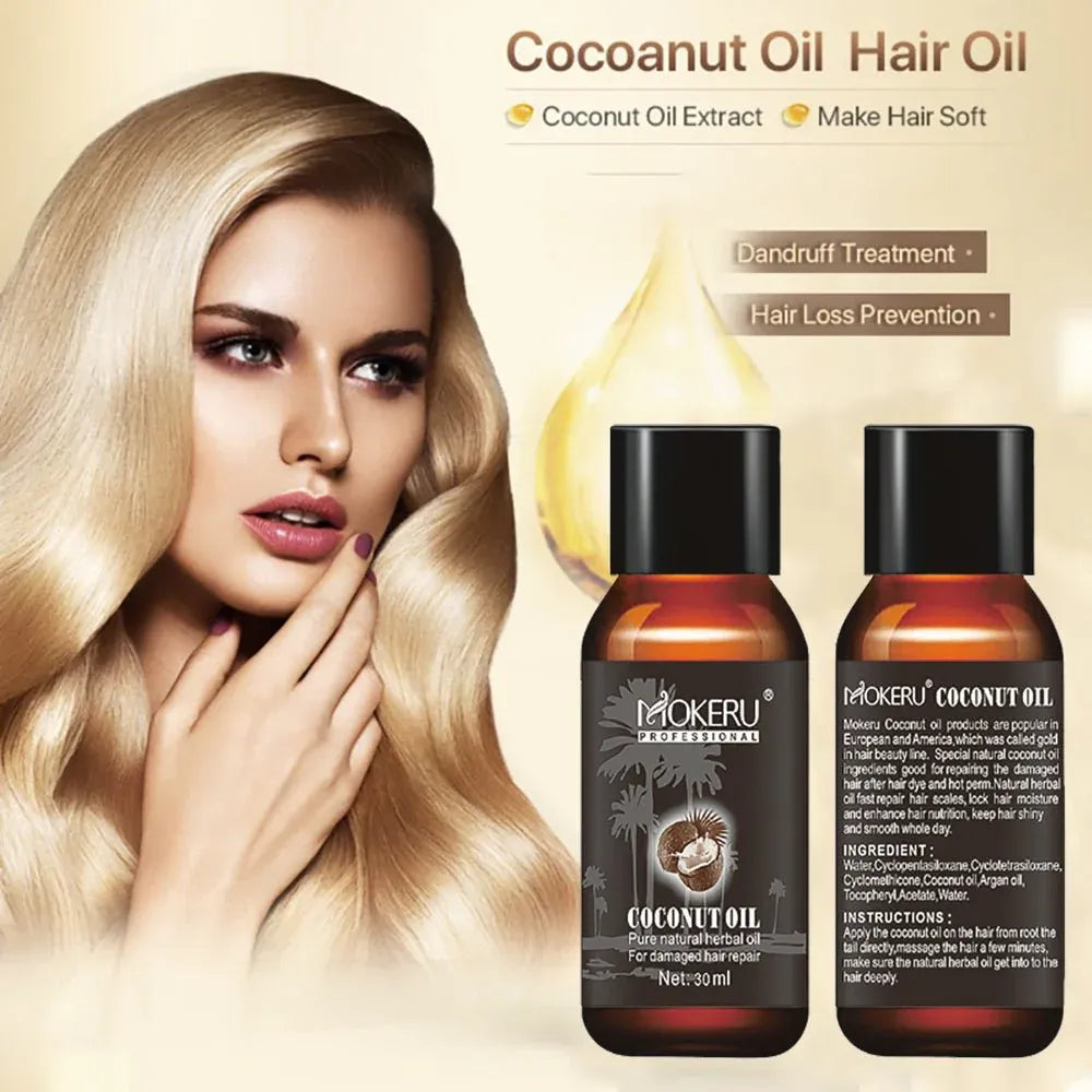 Coconut Oil Hair Repair Treatment 30ml Dubai UAE nourishing hair treatment for dry damaged hair with deep moisture and repair