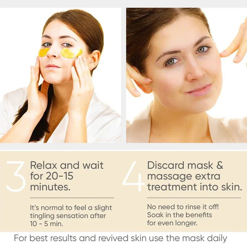 24K Gold Eye Mask Patches for Lifting and Hydration Dubai UAE luxurious under eye patches for refreshing and hydrating the delicate eye area