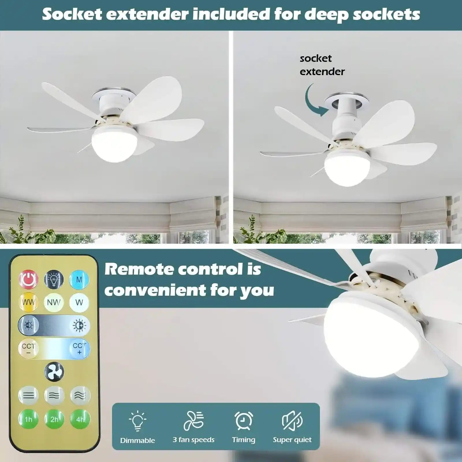 Flower Ceiling Fan Light with E27 Screw Base Dubai UAE modern ceiling fan light with E27 screw base for bright lighting and efficient cooling