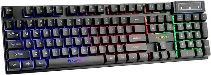 Rainbow Gaming Keyboard and Mouse Combo Dubai UAE RGB gaming keyboard and mouse set for PC gaming office work and everyday performance