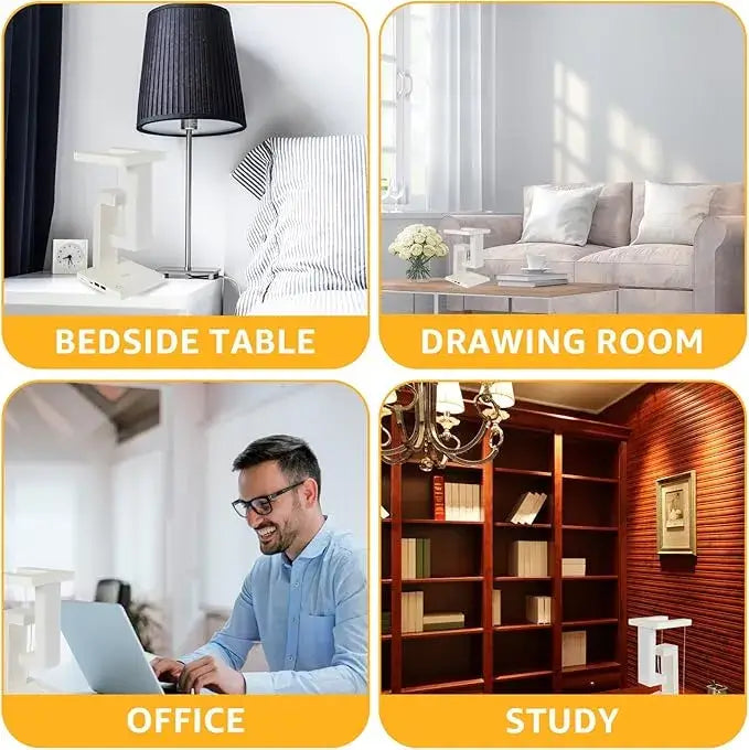 LevitaGlow Floating LED Desk Lamp with Wireless Charger & USB Hub | Emirasouq