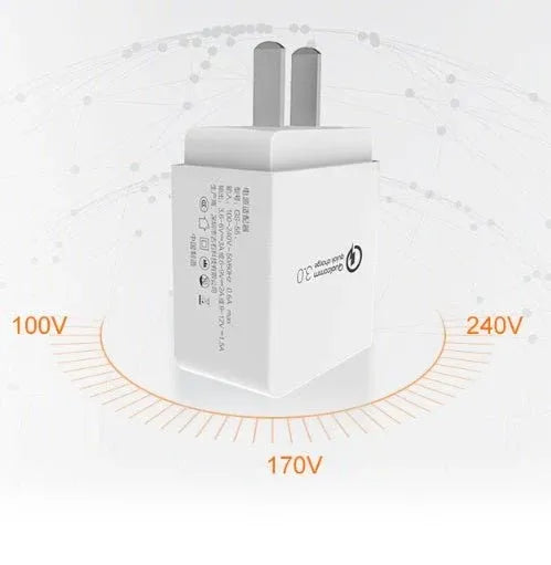 18W QC 3.0 Fast Wall Charger Adapter Dubai UAE Quick Charge 3.0 wall charger for fast charging smartphones tablets and USB powered devices