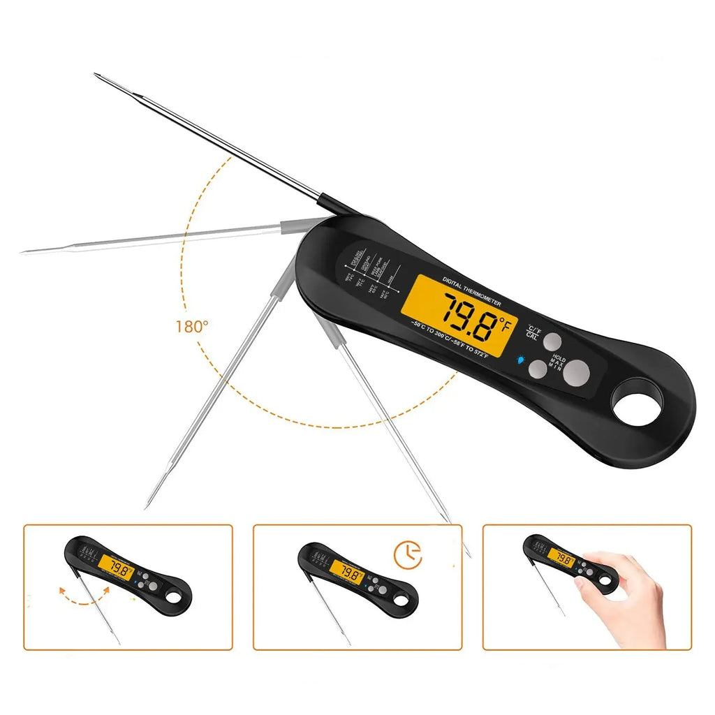 Waterproof Digital Folding Kitchen Thermometer Dubai UAE instant read food thermometer for cooking grilling baking BBQ and kitchen temperature measurement