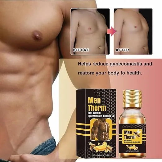 MenTherm Bee Venom Warming Chest Massage Oil for Firm-Looking Skin | Emirasouq