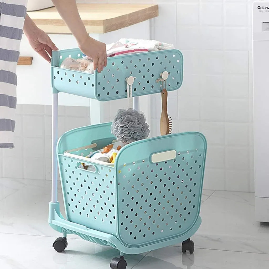 Rolling Storage Baskets Organizer with Wheels Dubai UAE rolling storage basket organizer with wheels for kitchen bathroom laundry room pantry and home organization