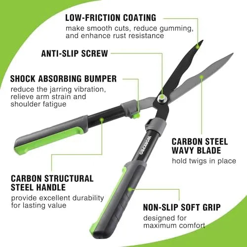 Manual Garden Hedge Shears with Extended Handles Dubai UAE heavy duty hedge trimming shears for garden bushes shrubs and landscape maintenance