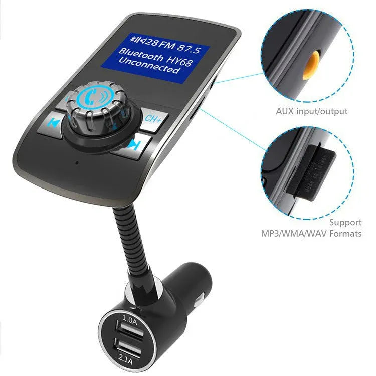 Bluetooth FM Transmitter Car MP3 Player Dubai UAE wireless FM transmitter with Bluetooth hands free calling USB charging and music streaming
