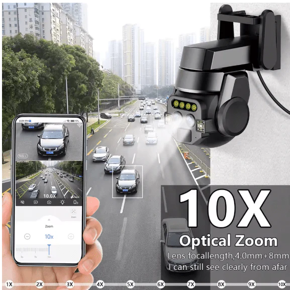 Dual Lens WiFi Smart Security Camera with HD Night Vision UAE