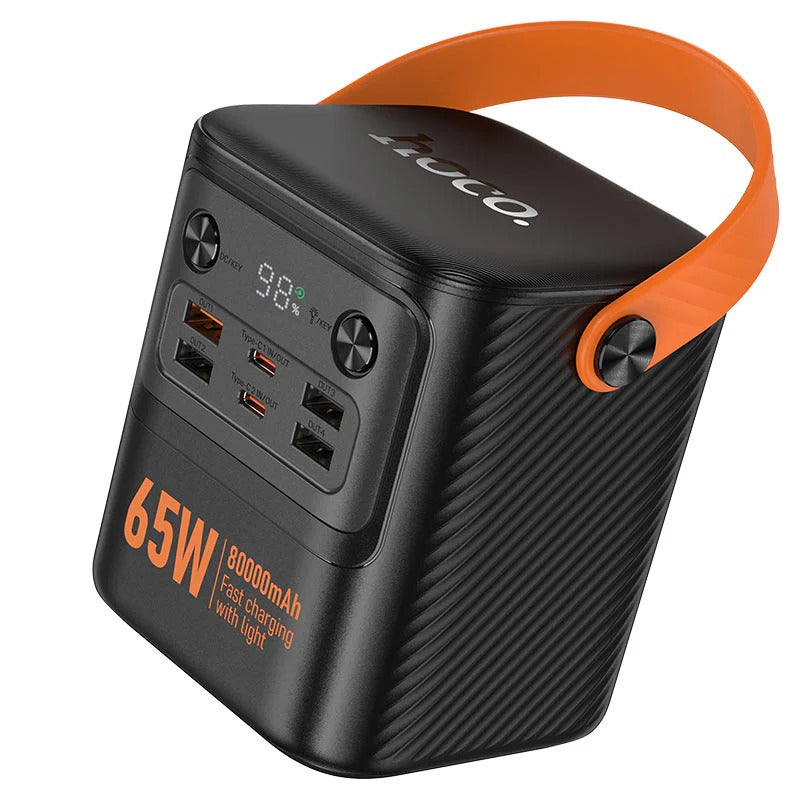 Hoco TitanCharge 80000mAh 65W Fast Charging Power Station for Laptops & Smartphones | Emirasouq