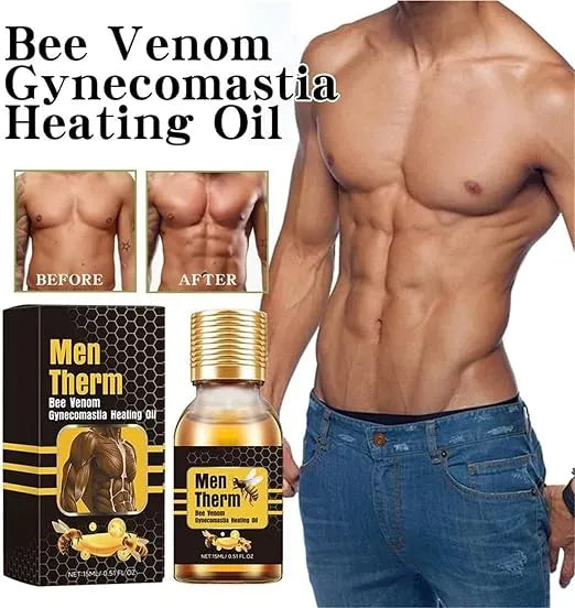 MenTherm Bee Venom Warming Chest Massage Oil for Firm-Looking Skin | Emirasouq