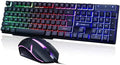 Rainbow Gaming Keyboard and Mouse Combo Dubai UAE RGB gaming keyboard and mouse set for PC gaming office work and everyday performance