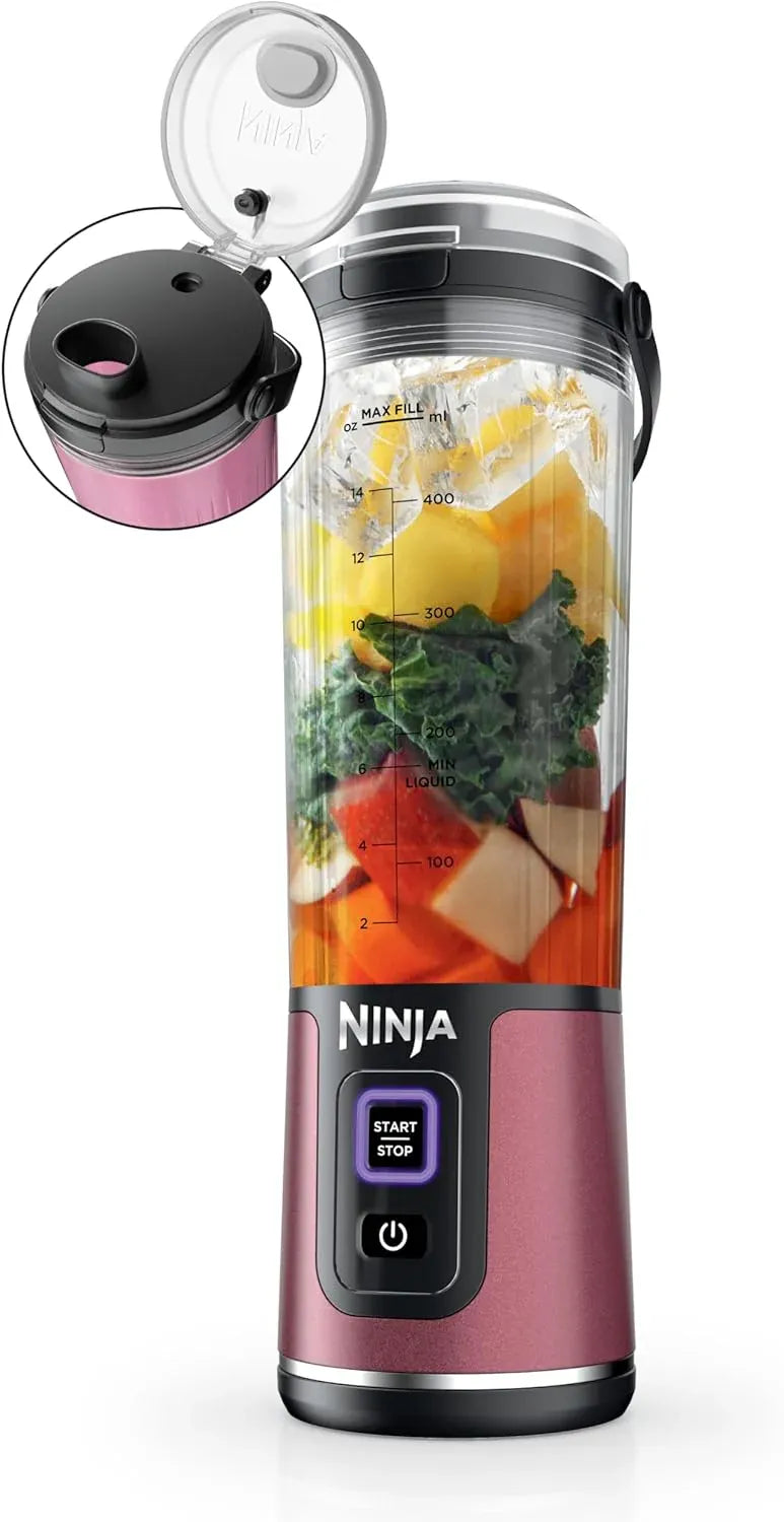 Ninja Blast Portable Blender 400ml Pink Dubai UAE portable USB rechargeable blender for smoothies protein shakes fresh juice and travel