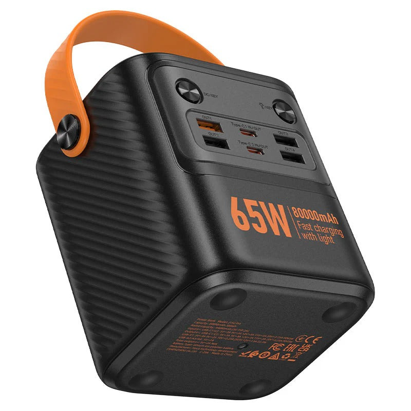 Hoco TitanCharge 80000mAh 65W Fast Charging Power Station for Laptops & Smartphones | Emirasouq