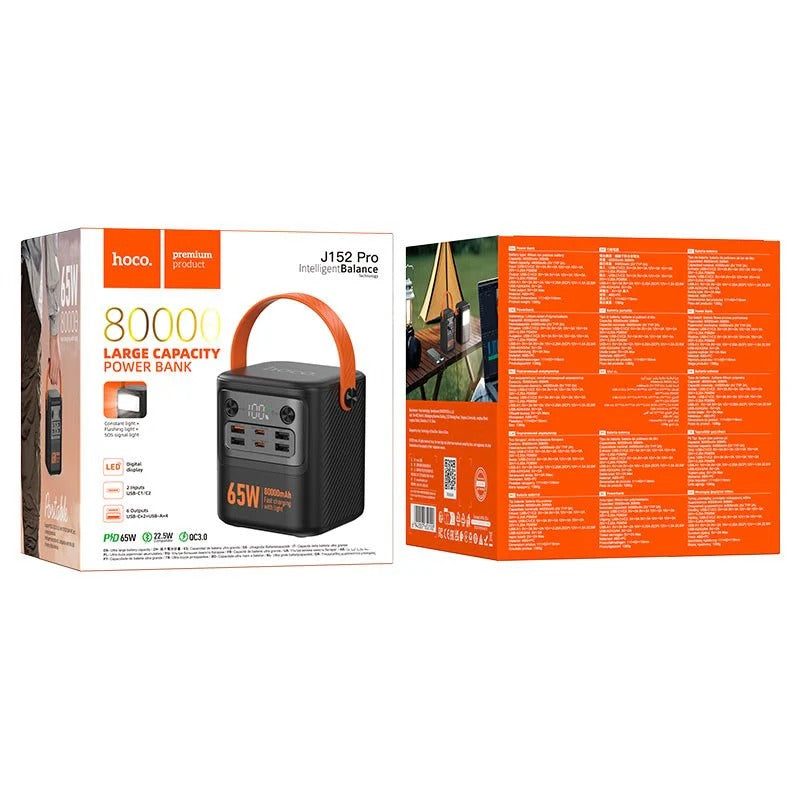 Hoco TitanCharge 80000mAh 65W Fast Charging Power Station for Laptops & Smartphones | Emirasouq