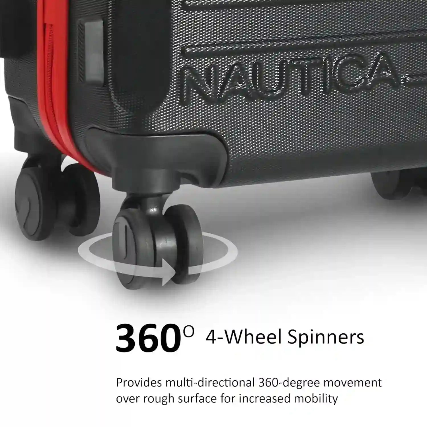 Nautica Spinner Trolley Luggage Bag Dubai UAE durable travel suitcase with smooth spinner wheels for business and vacation trips