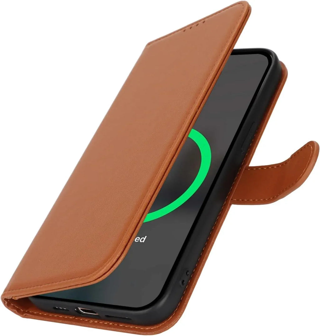 ZHUSE Leather Wallet Wireless Power Bank Dubai UAE premium leather wallet with built in wireless power bank for smartphones travel and everyday carry