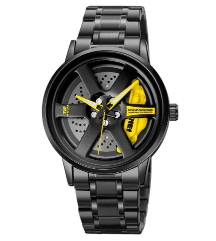 SMAIER Alloy Wheel Men's Fashion Watch Dubai UAE luxury men's wristwatch with alloy wheel dial design and premium style