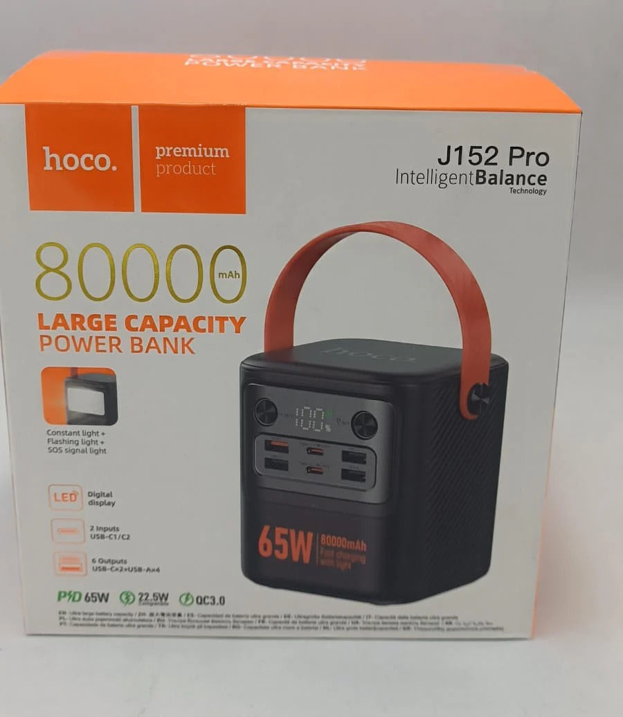 Hoco TitanCharge 80000mAh 65W Fast Charging Power Station for Laptops & Smartphones | Emirasouq