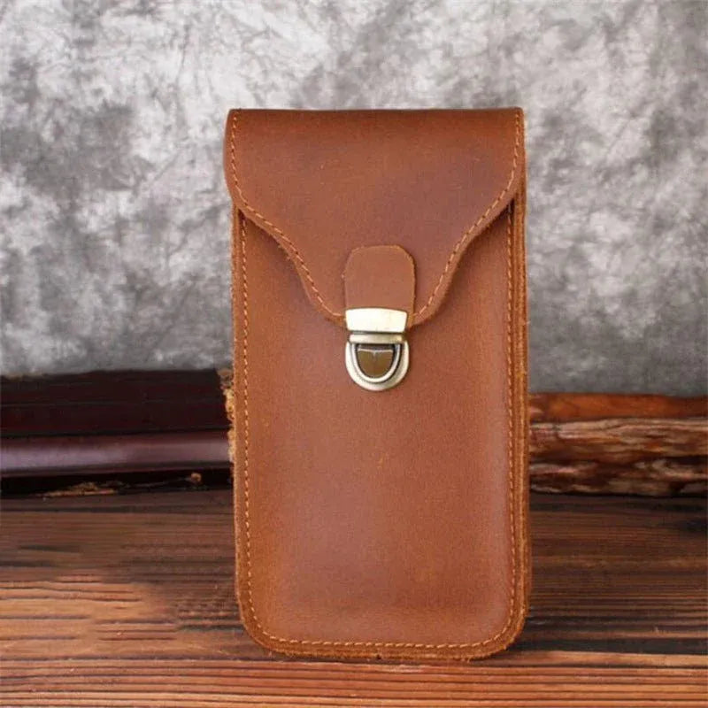 Retro Leather Phone Crossbody Storage Bag Dubai UAE stylish women's crossbody bag for phones cards cash and daily essentials