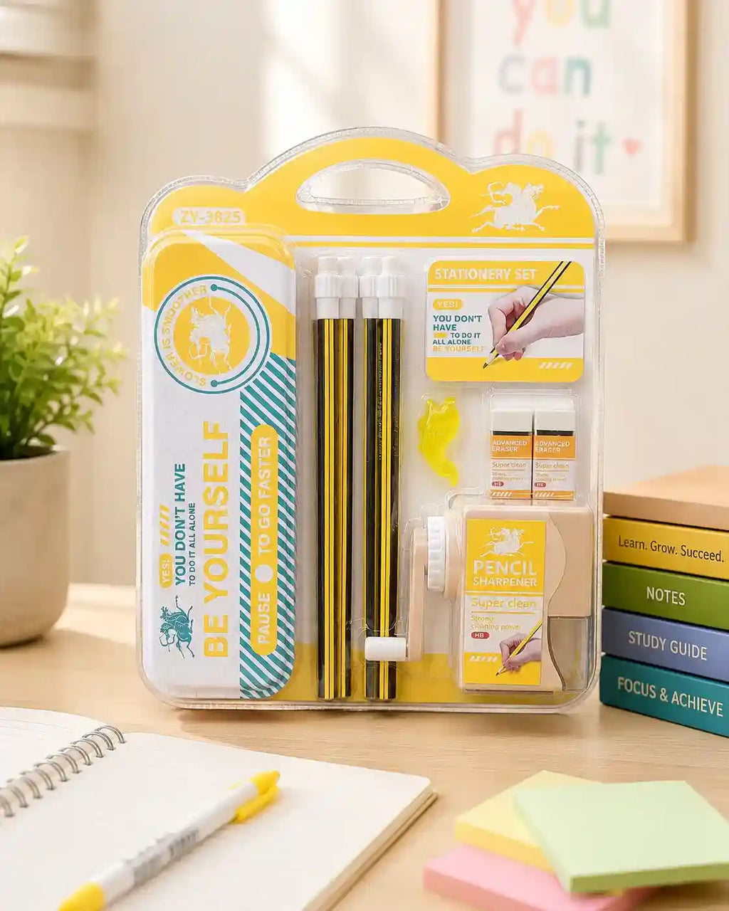 Complete School Stationery Set with Metal Pencil Case Dubai UAE all in one school stationery kit with durable metal pencil case for students