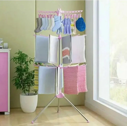 3 Layer Laundry Drying Organizer with 24 Clips Dubai UAE foldable laundry drying organizer with 24 clips for socks underwear baby clothes and space saving drying