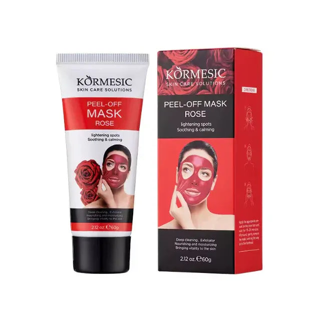 Kormesic Rose Peel Off Face Mask 60g Dubai UAE rose peel off face mask for gentle cleansing smoother looking skin and daily skincare routine
