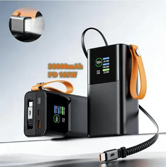 Catanes 30000mAh 100W Fast Charging Power Bank Dubai UAE high capacity 30000mAh power bank with 100W fast charging for smartphones tablets laptops and other devices