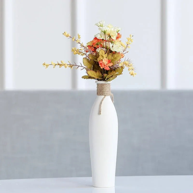 Modern Ceramic Vase with Artificial Flowers