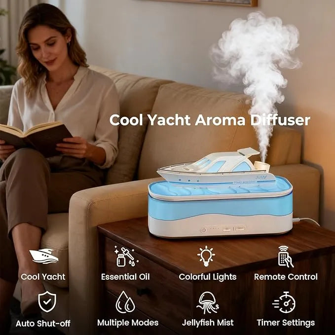 Luxury Yacht Aromatherapy Diffuser Humidifier Dubai UAE elegant essential oil diffuser and humidifier with yacht inspired design for home and office