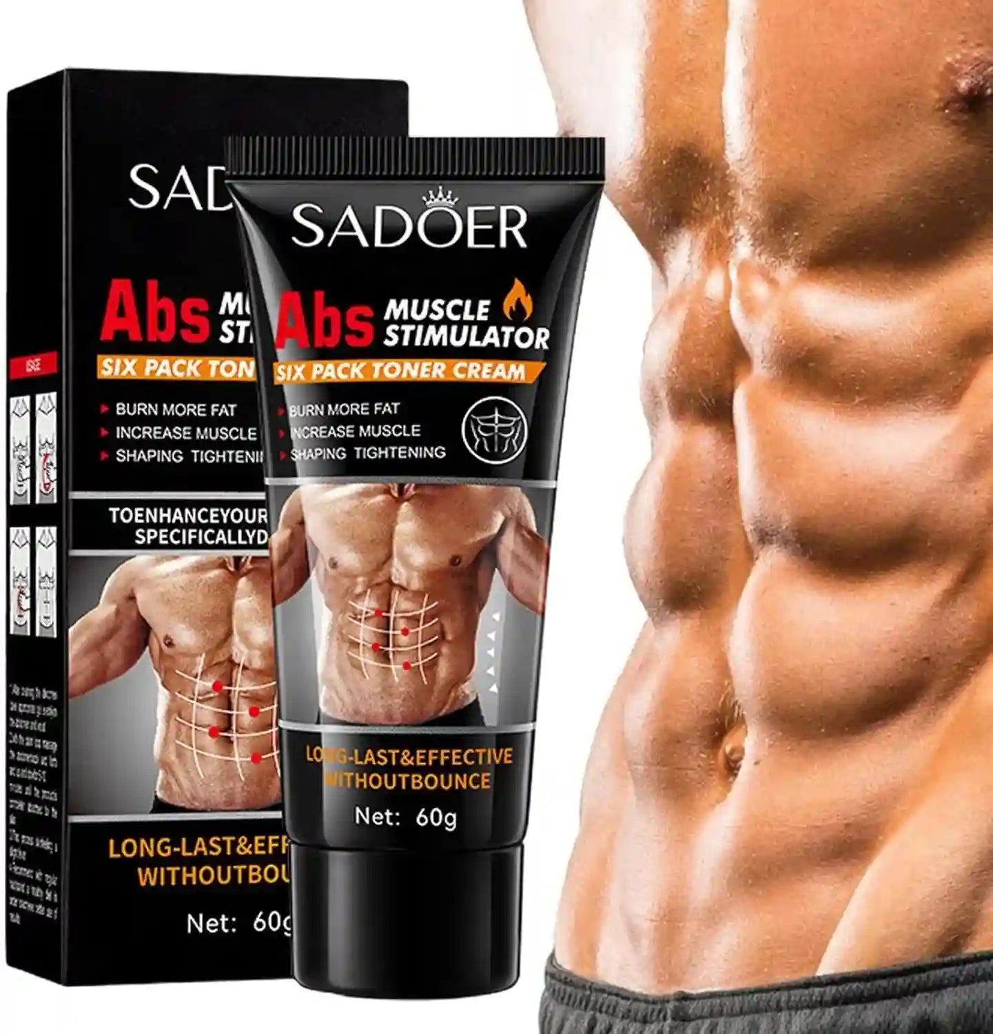 Sadoer Abs Toning Cream 60g Dubai UAE body care cream for abdominal skincare hydration smooth looking skin and daily body care routine