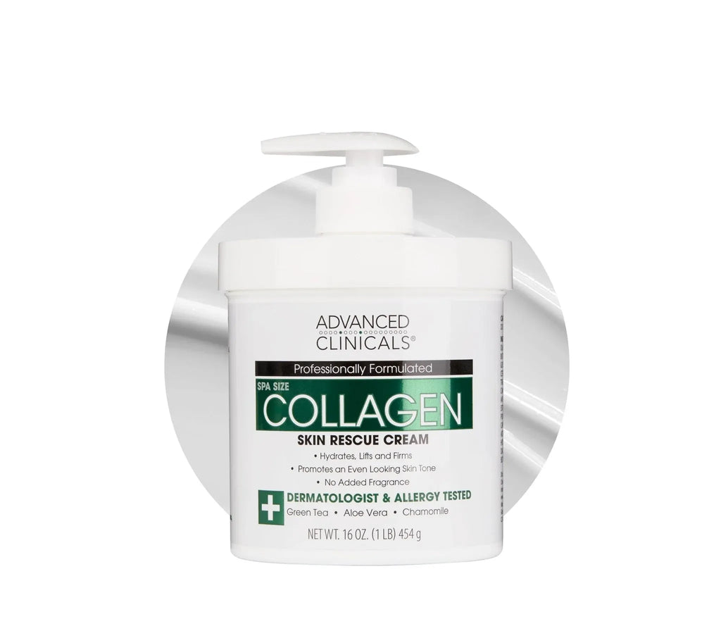Advanced Clinicals Collagen Skin Rescue Cream 454g Dubai UAE collagen body cream for deep hydration firm looking skin and daily moisturizing care