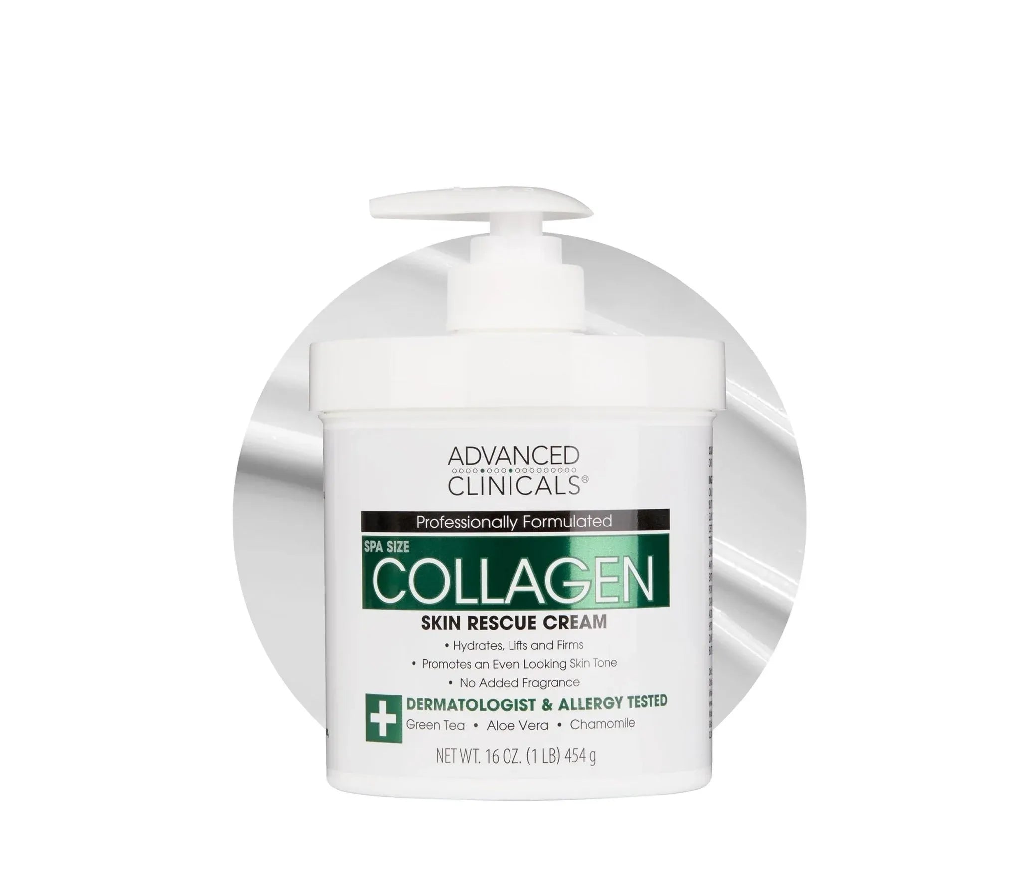 Advanced Clinicals Collagen Skin Rescue Cream 454g Dubai UAE collagen body cream for deep hydration firm looking skin and daily moisturizing care