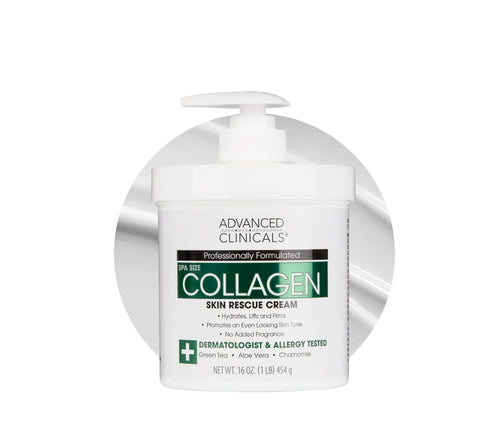 Advanced Clinicals Collagen Skin Rescue Cream 454g Dubai UAE collagen body cream for deep hydration firm looking skin and daily moisturizing care