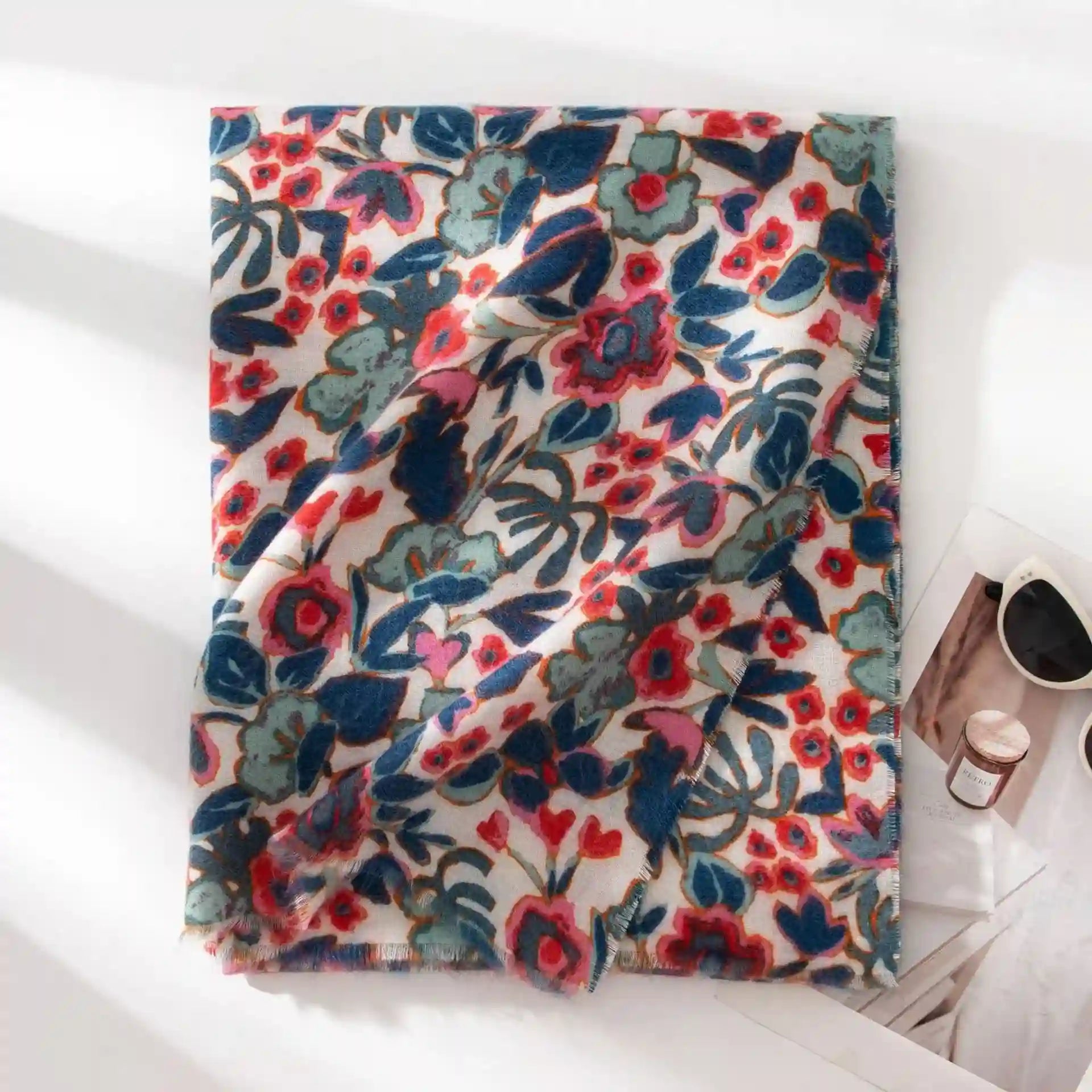 Printed Cashmere Feel Warm Scarf Shawl Dubai UAE soft cashmere feel scarf shawl with elegant print for winter fashion travel and everyday wear