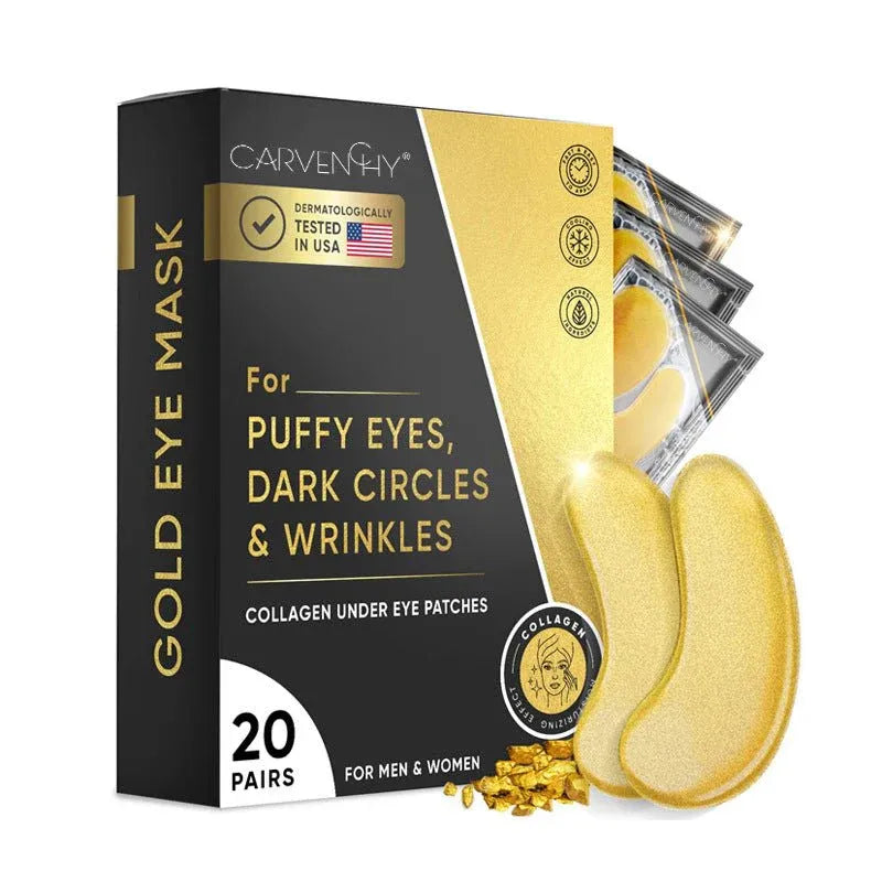 24K Gold Eye Mask Patches for Lifting and Hydration Dubai UAE luxurious under eye patches for refreshing and hydrating the delicate eye area