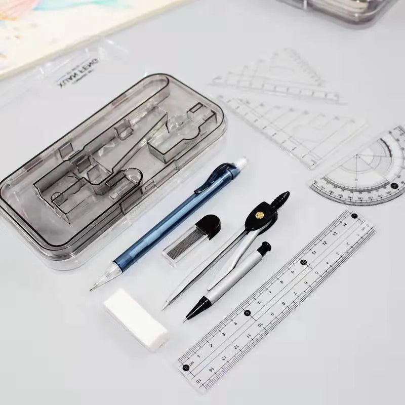 Precision Math Geometry Set with Compass Kit Dubai UAE complete geometry box with compass ruler protractor and math drawing tools for students