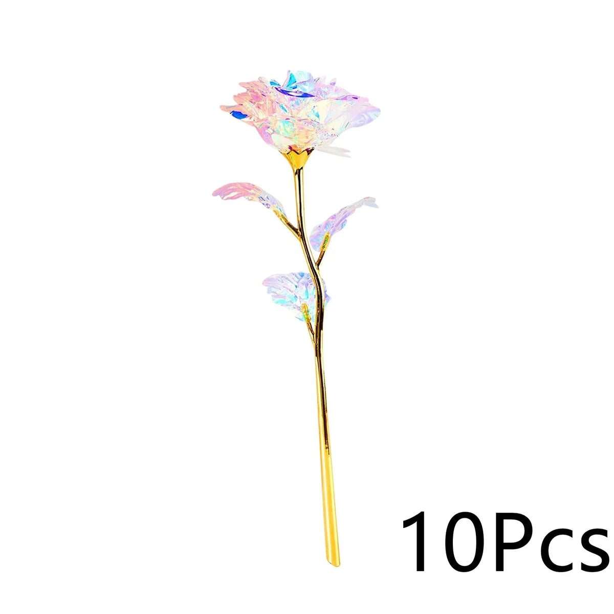 Gold Foil Artificial Rose Bouquet 10 Stems Dubai UAE elegant artificial rose bouquet with 10 gold foil stems for home decor weddings celebrations and gifting
